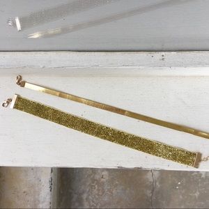 🎉FLASH SALE🎉 Two gold chokers and rock necklace